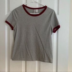 Striped short t shirt